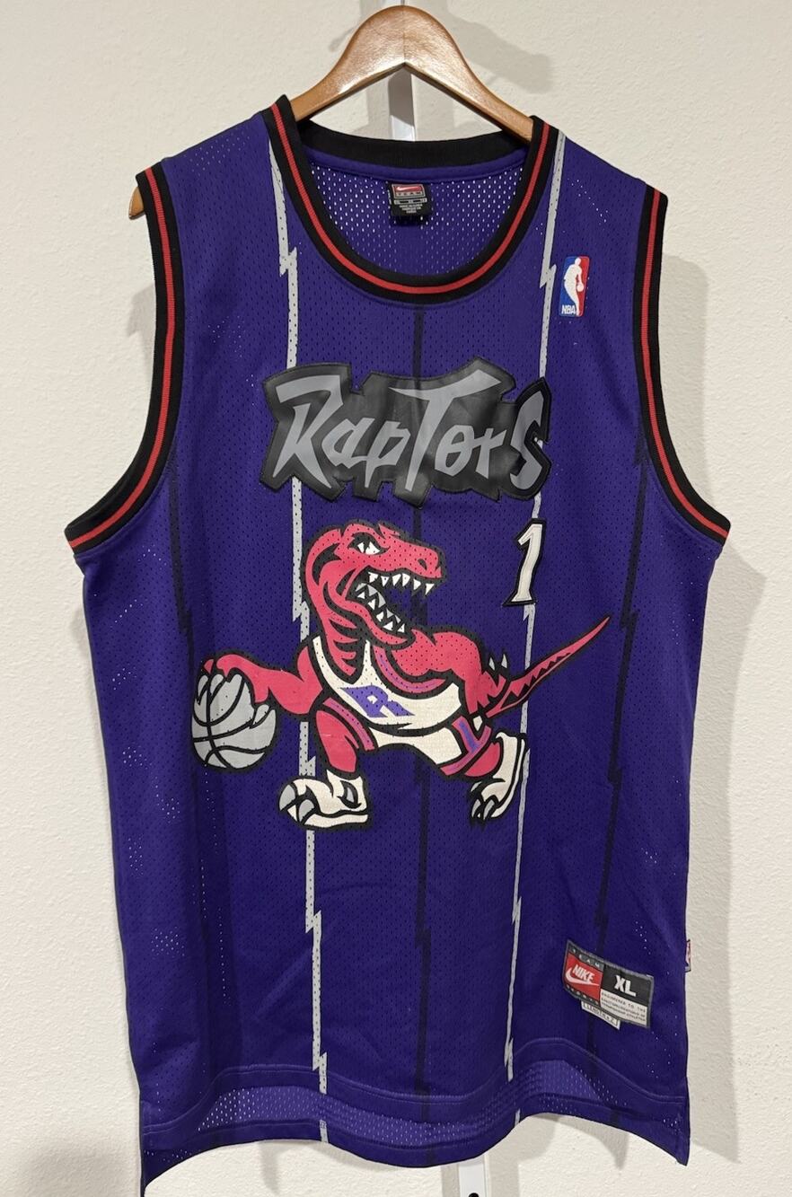 Toronto Raptors Jersey McGrady Large Nike Purple Mens Stitched RARE